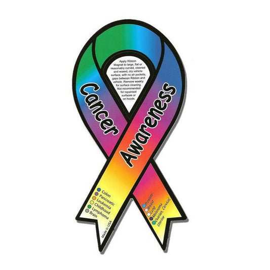All Inclusive Cancer Awareness Ribbon Car Magnet - Support Store