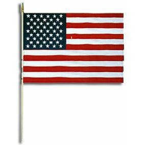 American Stick Flags for Parades & Memorials 12" by 18" - Support Store