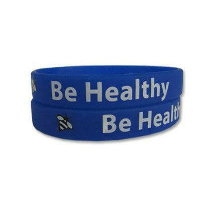 Be Healthy Rubber Bracelet Wristband - Adult 8" - Support Store