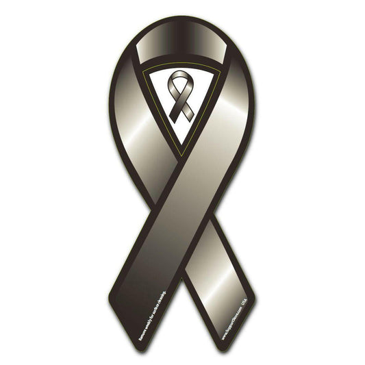 Black Cause Awareness Ribbon Magnet - Support Store