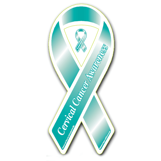 Cervical Cancer Awareness Ribbon Magnet - 3.5" x 8" - Support Store