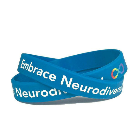 Embrace Neurodiversity Blue Wristband - Adult 8" - Support Store