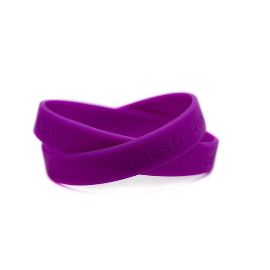 End Domestic Violence purple wristband - Adult 8" - Support Store