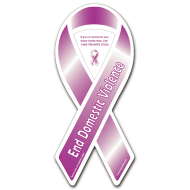 End Domestic Violence Ribbon Car Magnet - Support Store