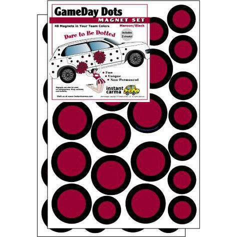 Game Day Dot Magnets - Maroon & Black - Support Store
