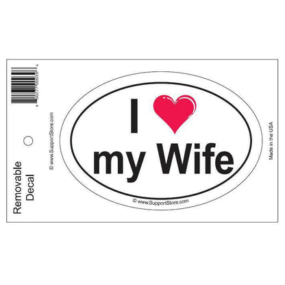I Love My Wife Bumper Sticker Decal - Support Store