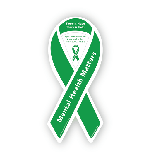 Mental Health Matters Green Ribbon Magnet - Support Store