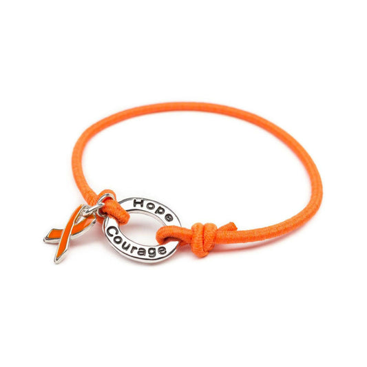 Orange Awareness Stretch Charm Bracelet - Support Store