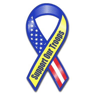 RWB Support Our Troops Ribbon Magnet - Support Store