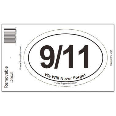 September 11th Sticker Decal - Oval - Support Store