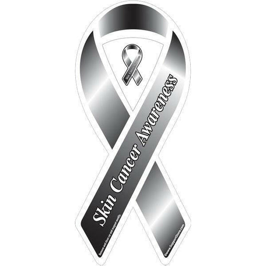 Skin Cancer Awareness Black Ribbon Magnet - Support Store