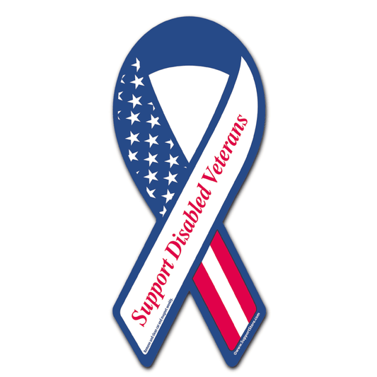 Support Disabled Veterans Ribbon Car Magnet - Support Store