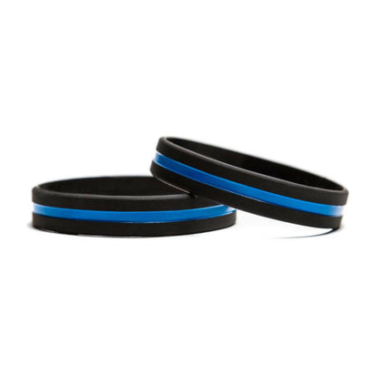 Thin Blue Line - Youth 7" Support Law Enforcement Black Wristband - Support Store