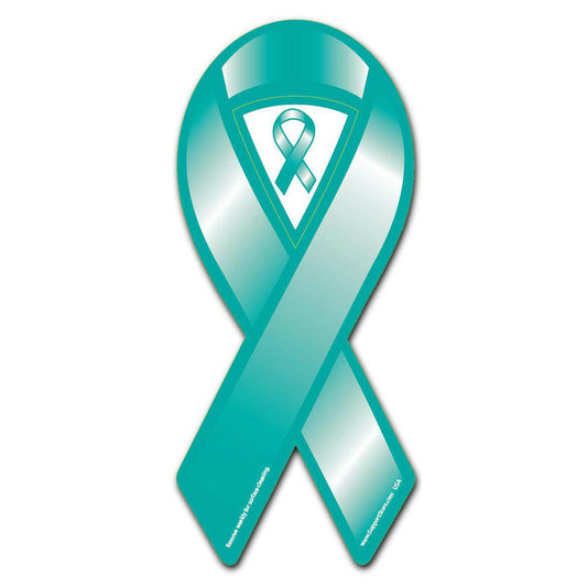 Teal Cause Awareness Ribbon Magnet - Support Store