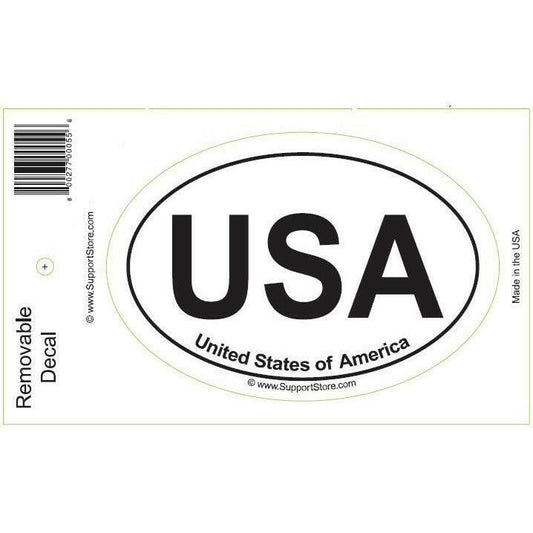 USA United States of America Oval Removable Decal - Support Store