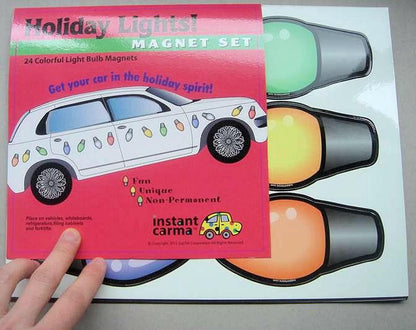 24 Holiday Light Bulbs Car Magnet Set - Support Store
