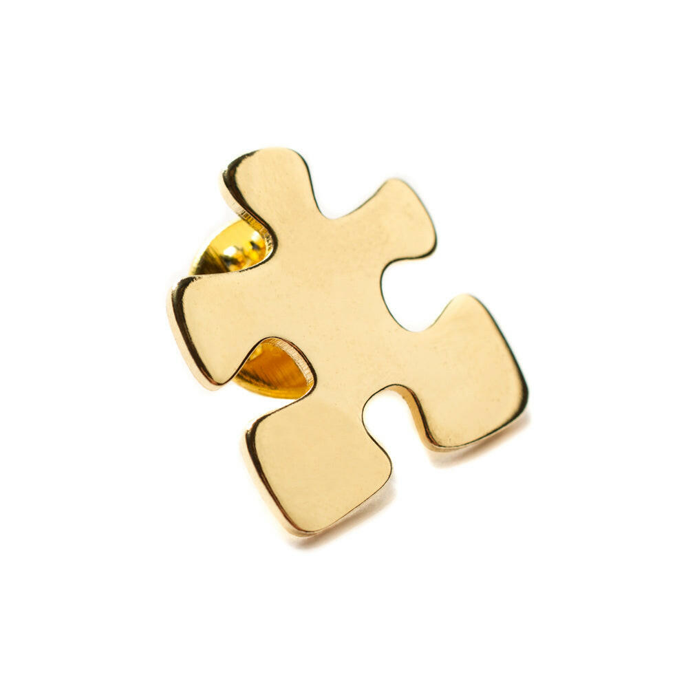 Autism Awareness Gold Puzzle Piece Lapel Pin - Support Store