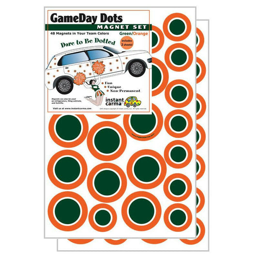 Game Day Dot Magnets - Green, Orange, White - Support Store