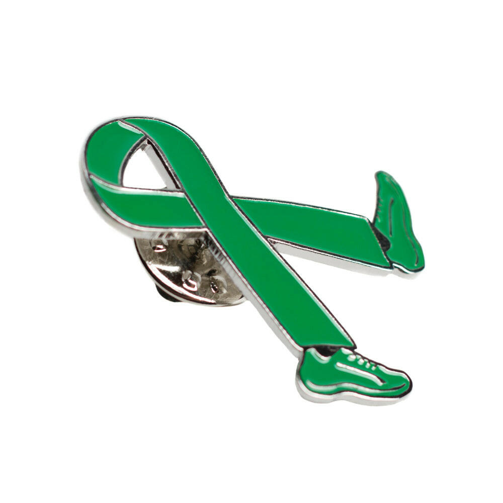 Green Ribbon Walk Run Lapel Pin - Support Store