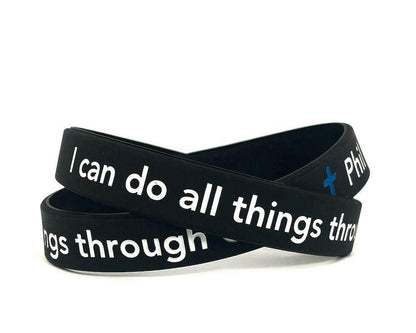 I can do all things through Christ - Phil: 4:13 - Adult 8" White Letters - Support Store