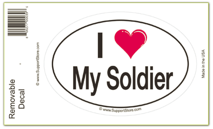 I Love My Soldier Bumper Sticker Decal - Support Store