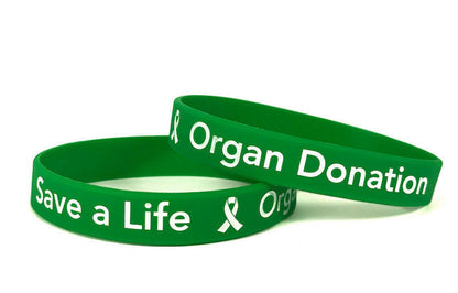 Save a Life - Organ Donation green wristband - Adult 8" - Support Store