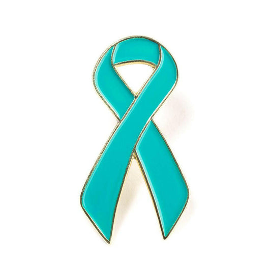 Teal Ribbon Lapel Pin - Support Store