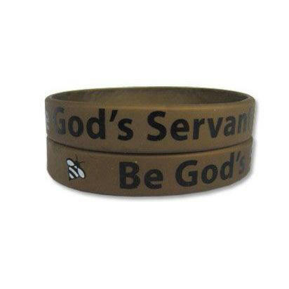 Be God's Servant Rubber Bracelet Wristband - Adult 8" - Support Store