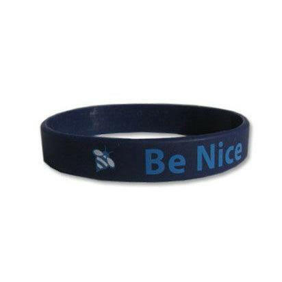 Be Nice Rubber Bracelet Wristband - Adult 8" - Support Store