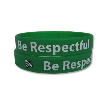 Be Respectful Rubber Bracelet Wristband - Adult 8" - Support Store