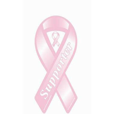 Breast Cancer "Supporter" Pink Ribbon Car Magnet - Support Store
