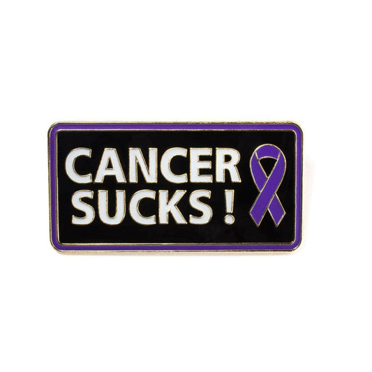 Cancer Sucks! Lapel Pin - Purple - Support Store