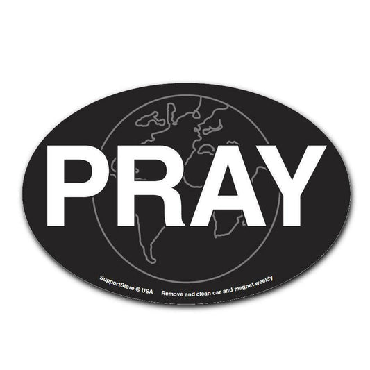 Pray Oval Magnet - Support Store