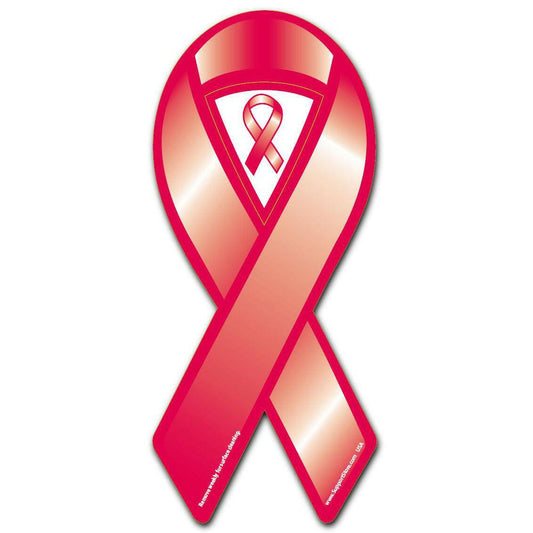 Red Cause Awareness Ribbon Magnet - Support Store