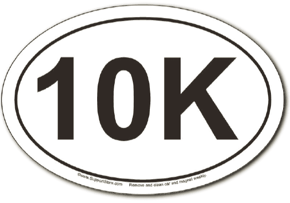 10K Run Oval Car Magnet - Support Store