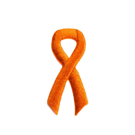 Orange Ribbon Embroidered Stick-ons - 25-pack - Support Store