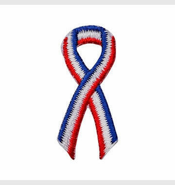 American Ribbom Patriotic USA American Ribbon Embroidered Stick Ons - 25 Pack – Support ...