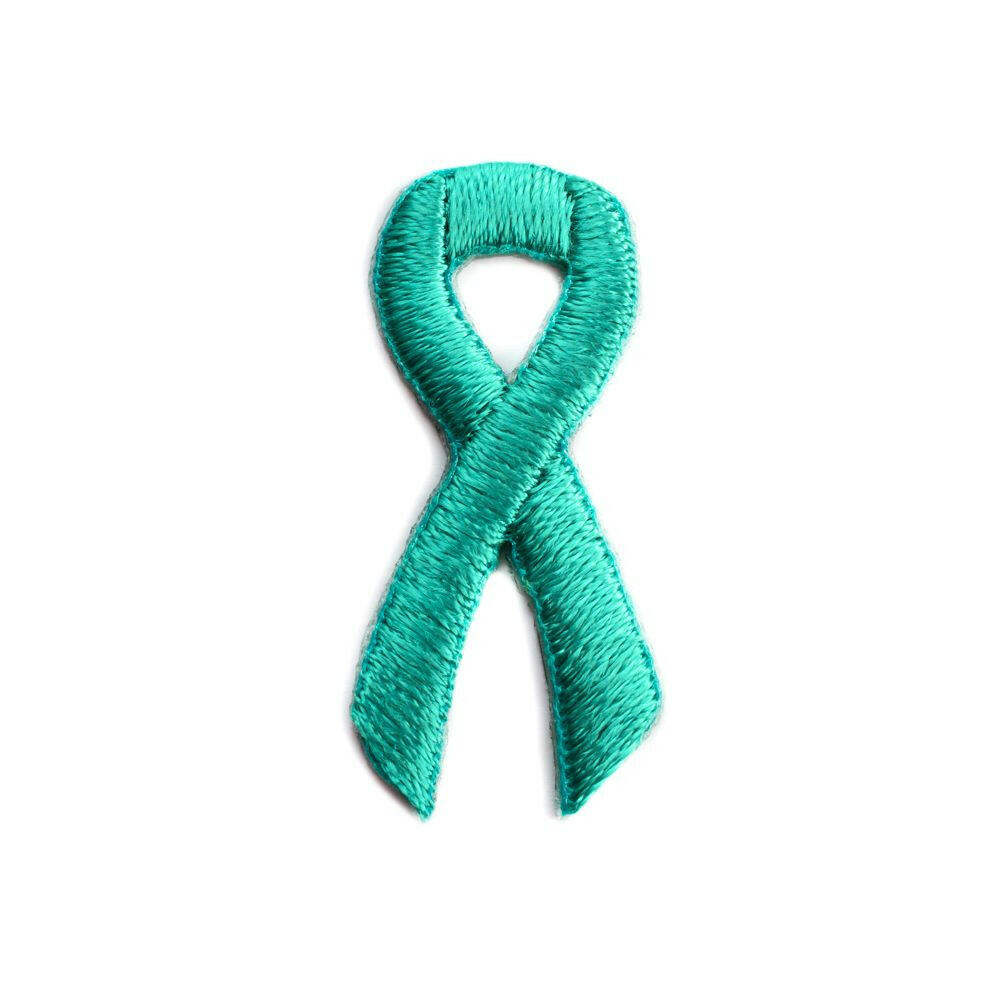 Teal Awareness Bracelet with Ribbon Charm, Cervical Cancer, January Cervical top Cancer Awareness Month