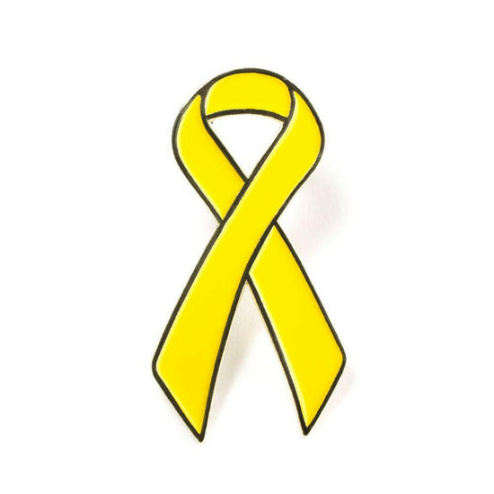 Yellow Riban Pin High Quality Yellow Awareness Ribbon Lapel Pin - Buy Now – Support Store